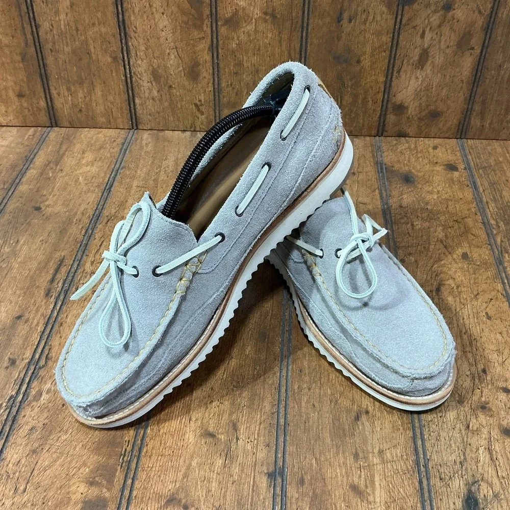 Cole Haan Pinch Rugged Beige Suede Boat Shoes Lace Up Comfort US 10 M C36405
